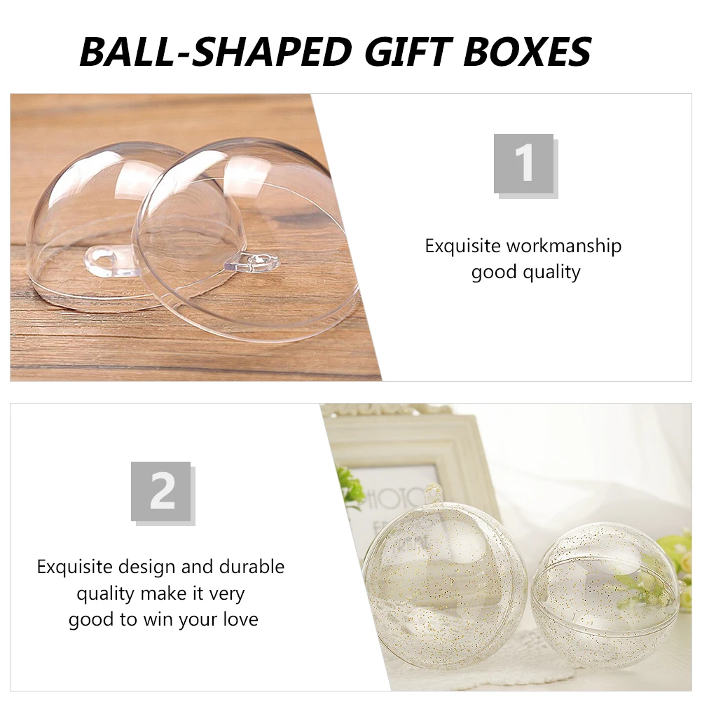 

Christmas Ball Decorations Storage Boxes Gift Wrapping Wedding -shaped Present Ornaments
