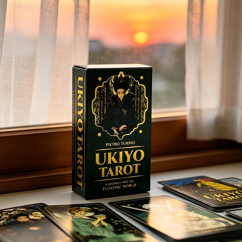 Ukiyo Tarot Deck 78 Cards Ukiyo‑e Floating World Japanese Style Divination Tarot Cards Spiritual Fortune‑Telling Board Game