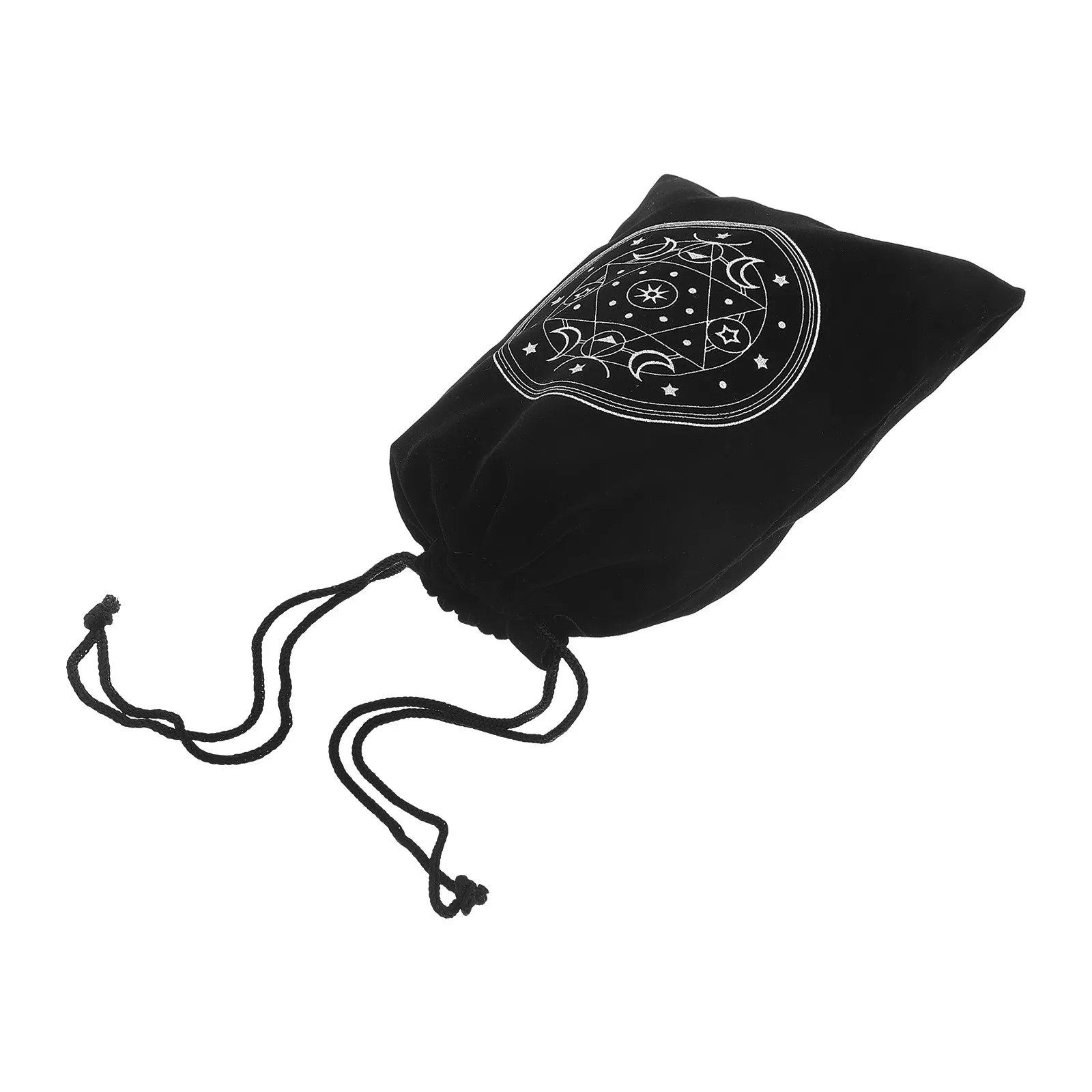 

Tarot Card Storage Bag Drawstring Pouch Soft Flannelette Elegant Decorative Organizer for Tarot Cards Portable Chic Holder