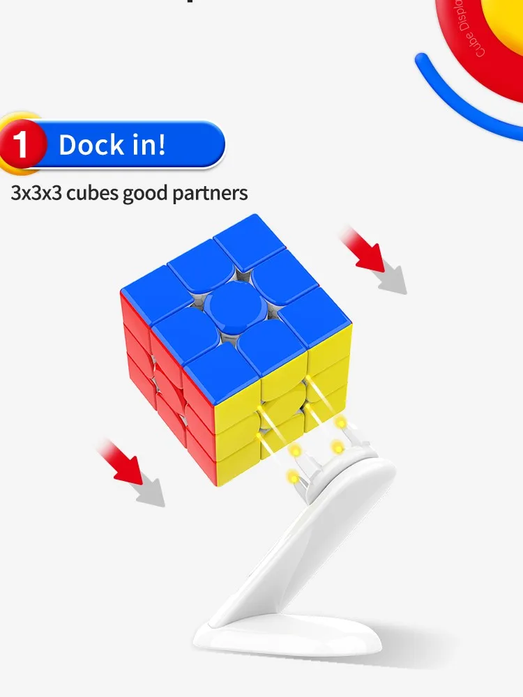 스마트 GAN 디스플레이 스탠드용 GAN 큐브 디스플레이 스탠드 마그네틱 3x3x3 매직 퍼즐 큐브 Gan 회전 디스플레이 스탠드
