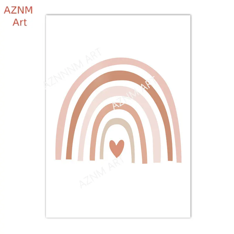 1/3PCS ,Cartoon Heart Rainbow - Baby Nursery Prints review and price