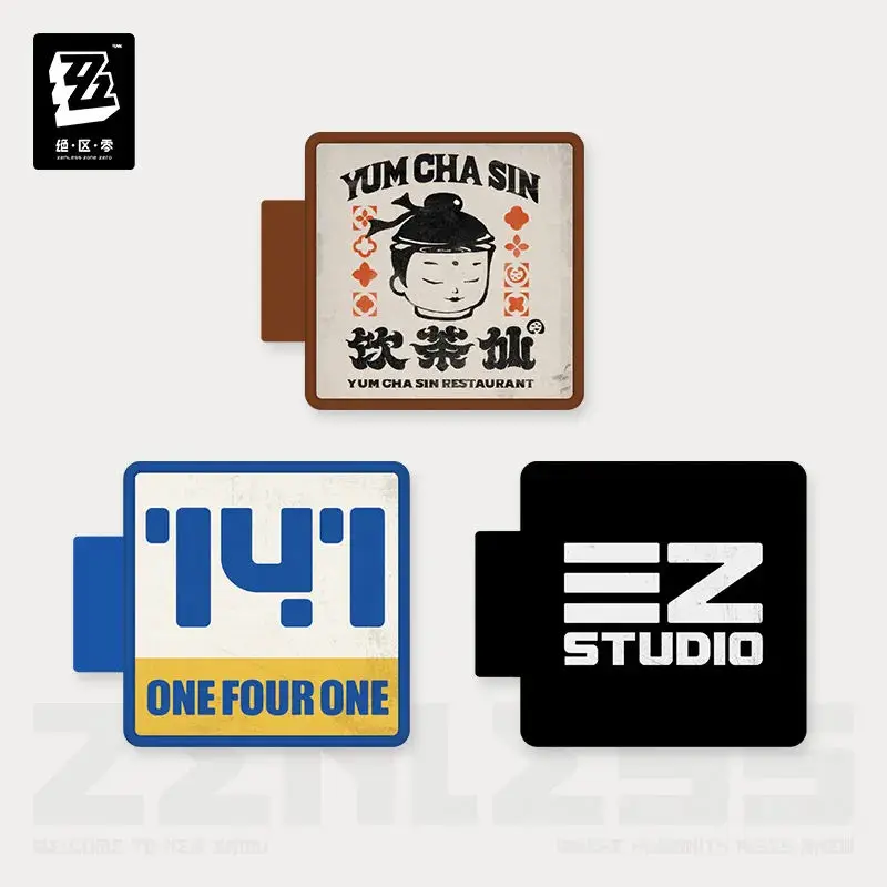 [Genuine] miHoYo Game Zenless Zone Zero ZZZ STUDIO Magnetic Fridge Sticker Anime Prop Doujin Sticker Ornament Cosplay Xmas Gifts