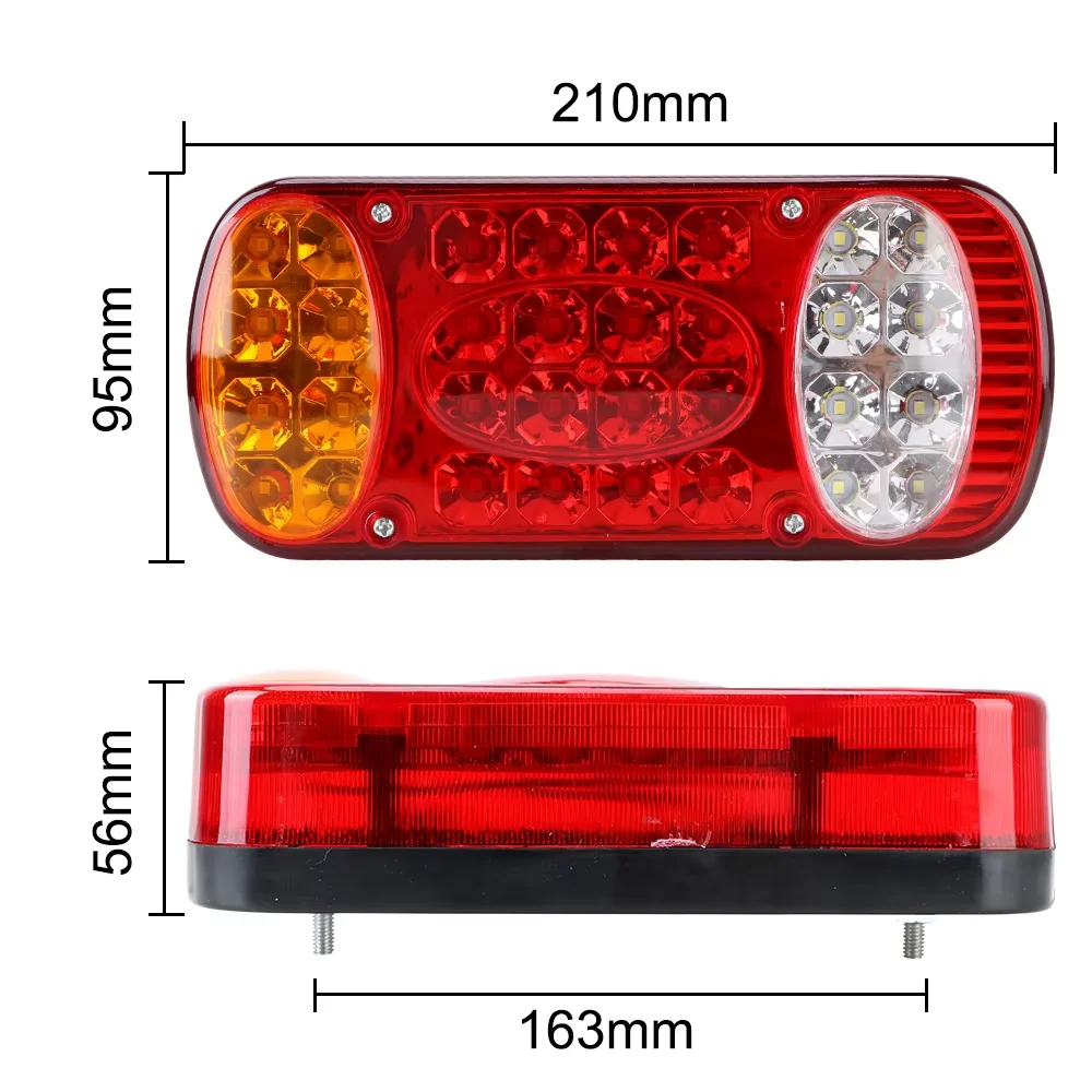 Lámpara de freno trasero de camión de 12V y 24V, luces LED de señal de giro para remolque, luces traseras, indicador de advertencia de parada, accesorios para camión y furgoneta y coche