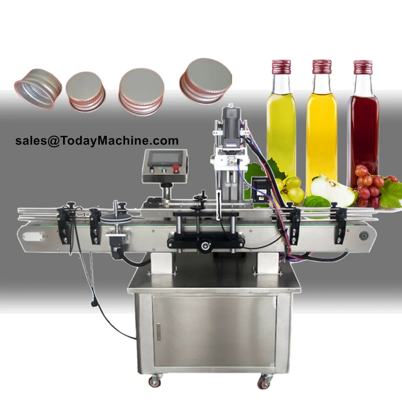 Máquina tampando automática de garrafas de shampoo