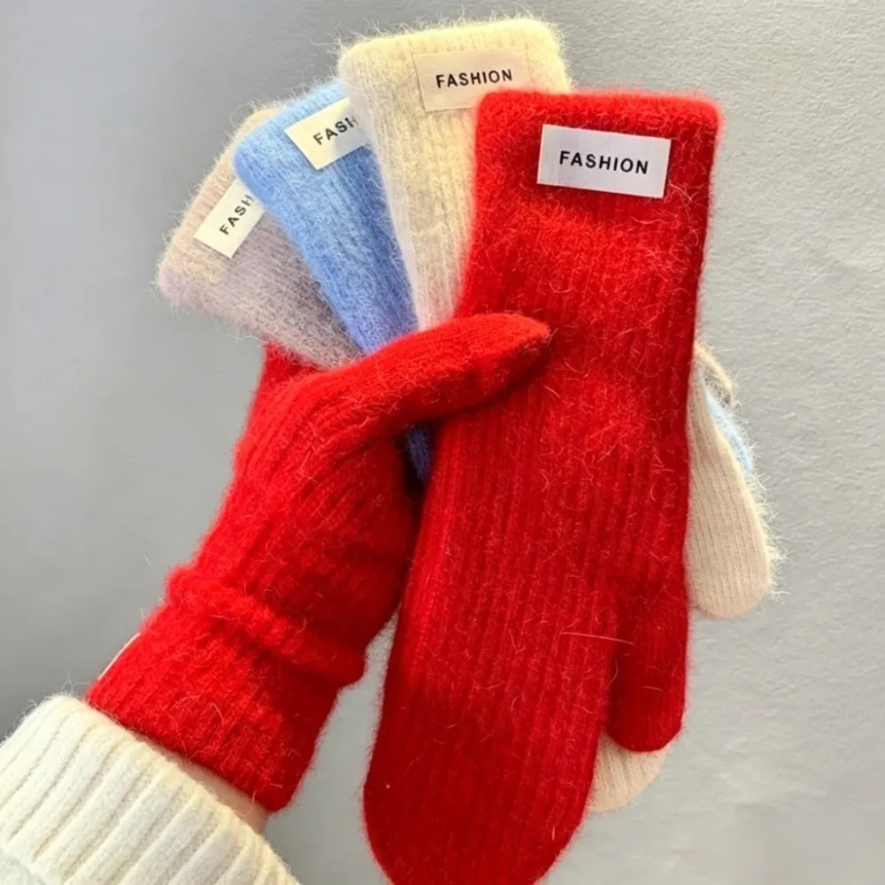 Material Winter Warm Mittens Soft Fabric Thick Thermal Thermal Gloves 1 Pair Pack Winter Warmth Cold Weather Gloves