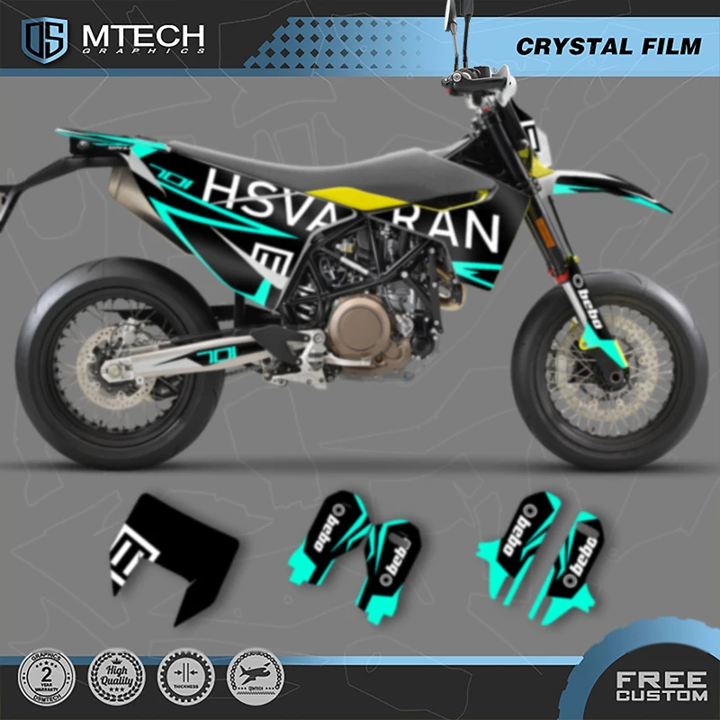 

DSMTECH Custom Team Graphics Decals Stickers Kits for Husqvarna Decal 15-20 701 SUPERMOTO ENDURO 2015-2017 2018 2019 2020 010
