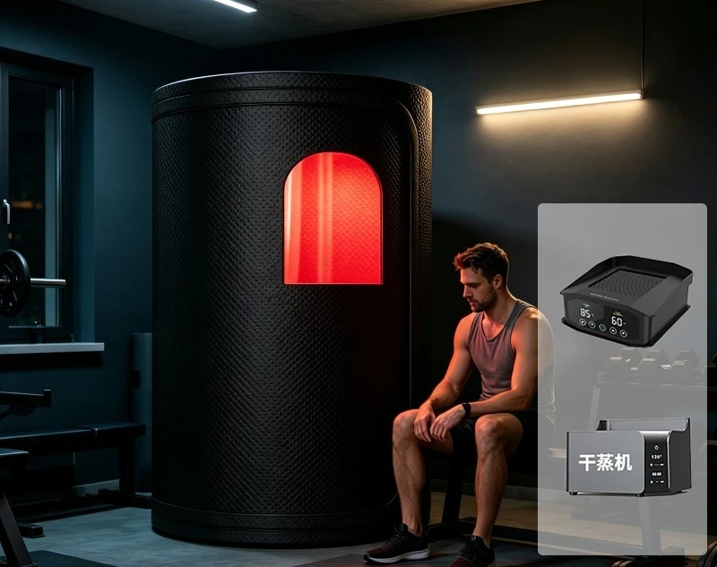 Dry steaming sauna box, round steaming box heater