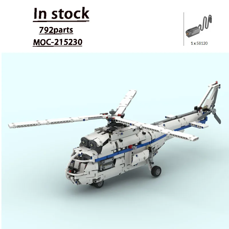 

MOC-215230 New City Aerial Helicopter Building Block Model 792 Parts Creative Boys' Children's Birthday Christmas Toy Gift
