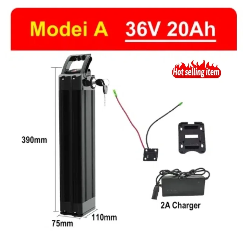 

48v SilverFish Lithium ion ebike Battery Pack 20Ah 25ah 30Ah Replacement folding electric bike Akku for 500W 1000W Beach Cruiser