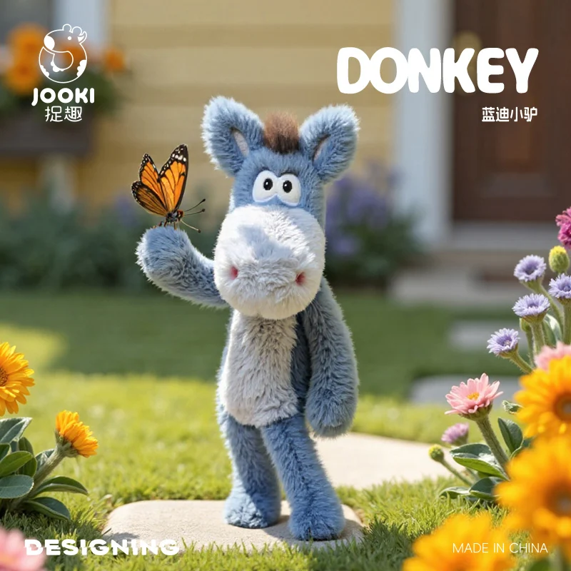 

Morandi Donkey, плюшевая кавайная синяя кукла с животными, очаровательная и игривая дизайнерская игрушка-подушка, мягкий подарок для детей