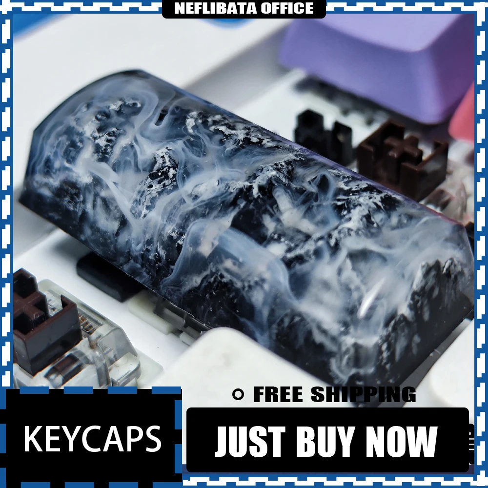 Resin Mechanical Keyboard Keycaps Valley Sea Sky Caps 2.25u Enter Keycap for Gamer Key Cap Accessory for Computer Gaming Gifst