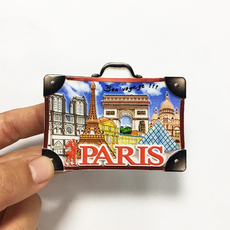 

‌Paris Scenic Resin Fridge Magnet - French Landmark Mini Magnet Decoration - Travel Souvenir Gift