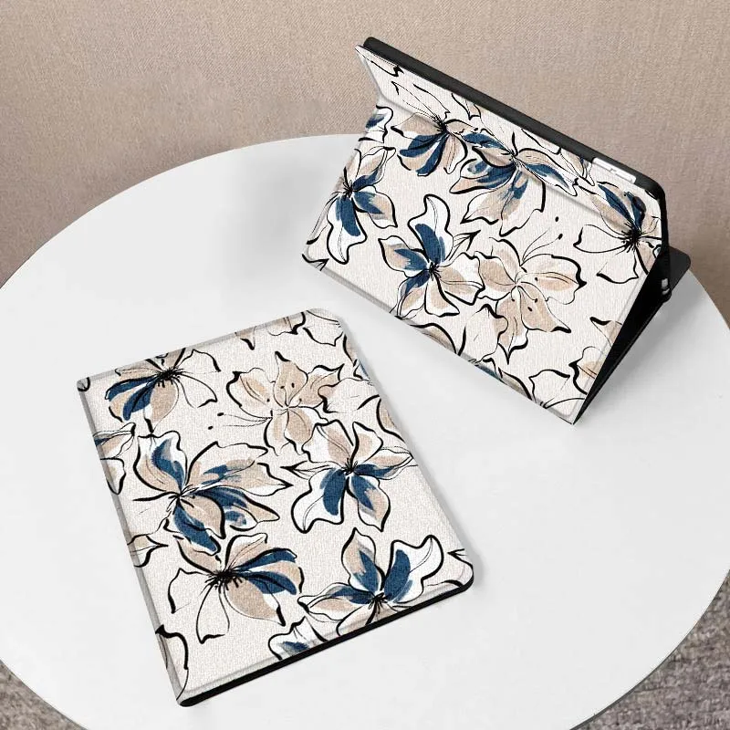 

Blue Artistic Floral Pattern For Samsung Galaxy Tab A7 A9 A11 S6 A A8 Lite Plus 2025 10.4 10.5 10.1 Inch Tablet Case