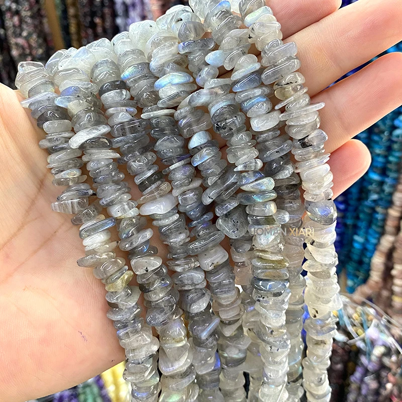 9-10mm Unregelmäßige Roh-Natursteinperlen aus Amazonit, Amethyst, Charoit für Schmuckherstellung, DIY-Armband-Charms und Zubehör – Detail 15