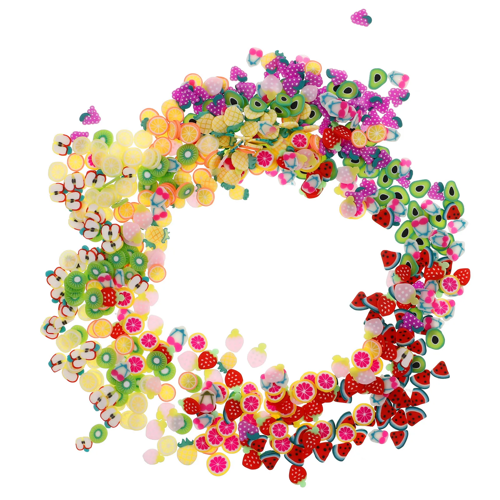 

12 Grids Fruit Clay Slices Decorative Accessories Creative DIY Nail Art Charms Soft Material Phone Case Decorations Strawberry