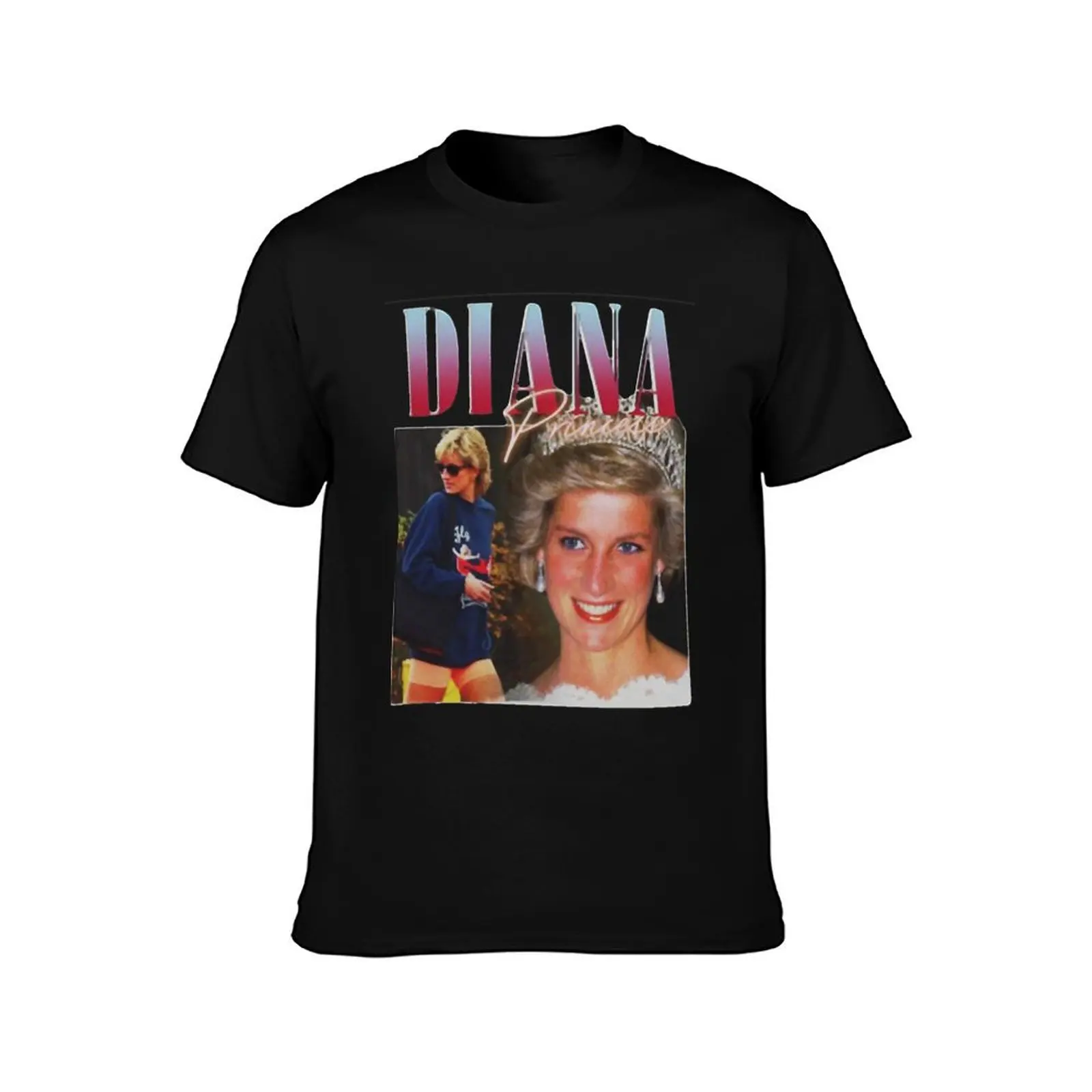 PRINCESS DIANA Rap Hip Hop Princess Diana 90s Retro Vintage T-Shirt Basic Solid Color Casual Tee Shirt T-Shirt