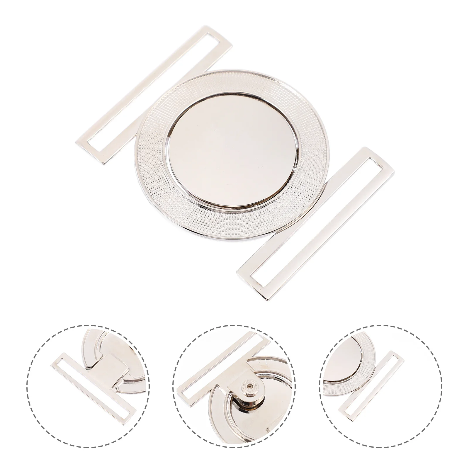 جولة حزام الخصر مشبك سبائك الزنك إغلاق لمعطف Diy بها بنفسك الملابس والاكسسوارات الزخرفية موصل أسفل أبازيم الحزام #4