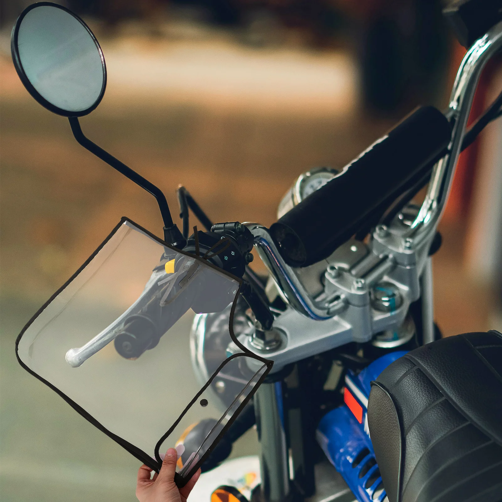 

1Pair Waterproof Motorcycle Handlebar Covers Windproof Rainproof Oversized Design for Enhanced Grip Comfort Easy Fit on Most