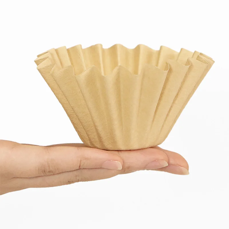 50PCS Kraft Papier Kaffee Filter Tassen Schüssel Form Origami Hand Gebraut Tropf Well Einweg Tasse für Übergießen Espresso – Detail 8