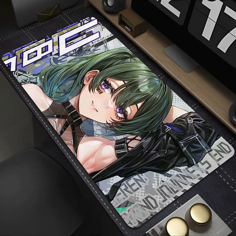 لوحة ماوس أنمي ملحقات الألعاب Office F-frieren Beyond Journey End لوحة مفاتيح كبيرة حصيرة مكتبية وسادة مطاطية ممتدة #6