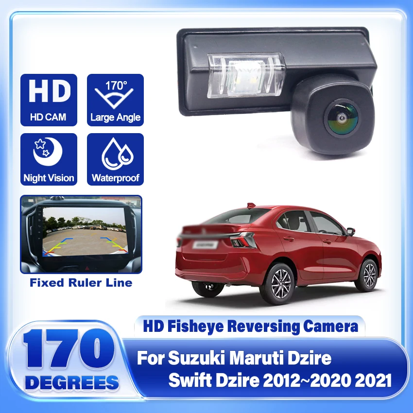 CVBS 170° Car Rear View Reverse Camera For Suzuki Maruti Dzire Swift Dzire 2012~2018 2019 2020 2021 Night Vision Backup Camera