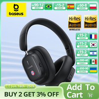 Baseus Bowie H1i Wireless Headphones Bluetooth 5.3 Active Noise Cancellation Over Ear Headset Hi-Res LHDC Earphone 100H Playtime
