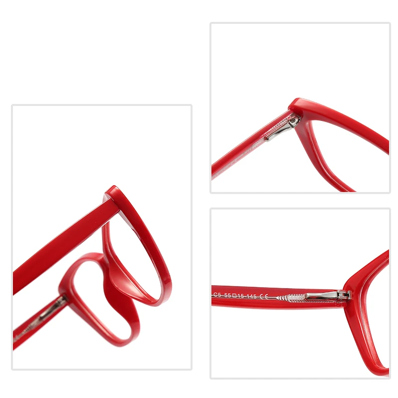 KIZN النساء قصر النظر النظارات الطبية عالية الجودة TR90 عين القط مكافحة الضوء الأزرق مخصص النظارات البصرية الإطار -0.50 إلى -10