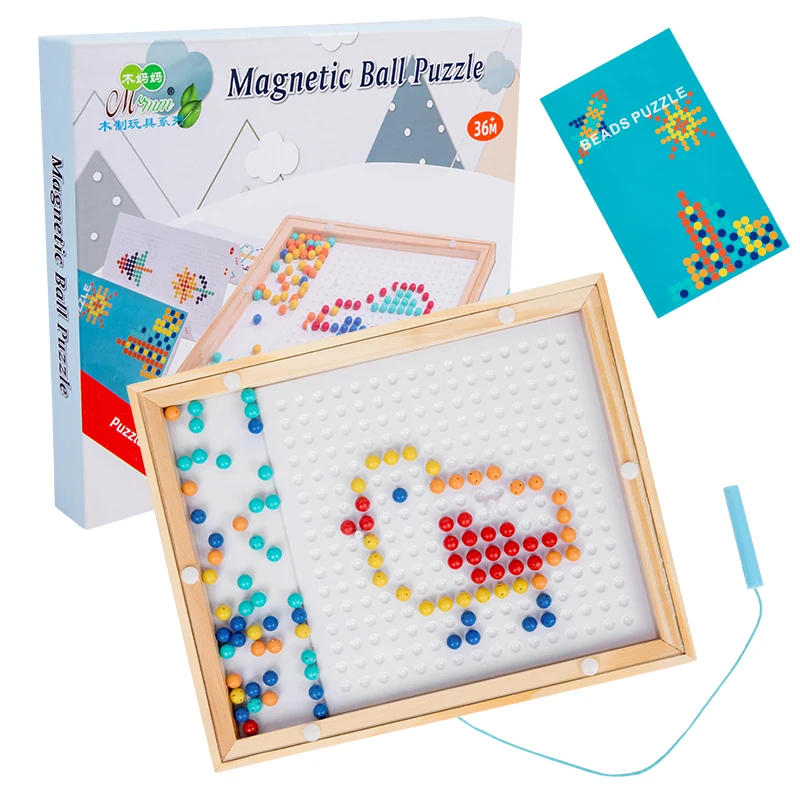 

Kids Puzzle Toy Magnetic Ball Moving Painting Writing Board Learning Color Puzzle Game Early Educational Toys For Boy Girl Gift