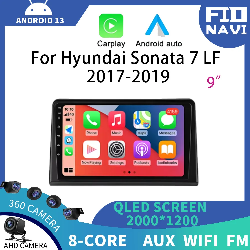 

Android 14 For Hyundai Sonata 7 LF 2017 - 2019 Car Radio Stereo Multimedia Navigation GPS Wireless Carplay Auto DSP 4G WIFI QLED