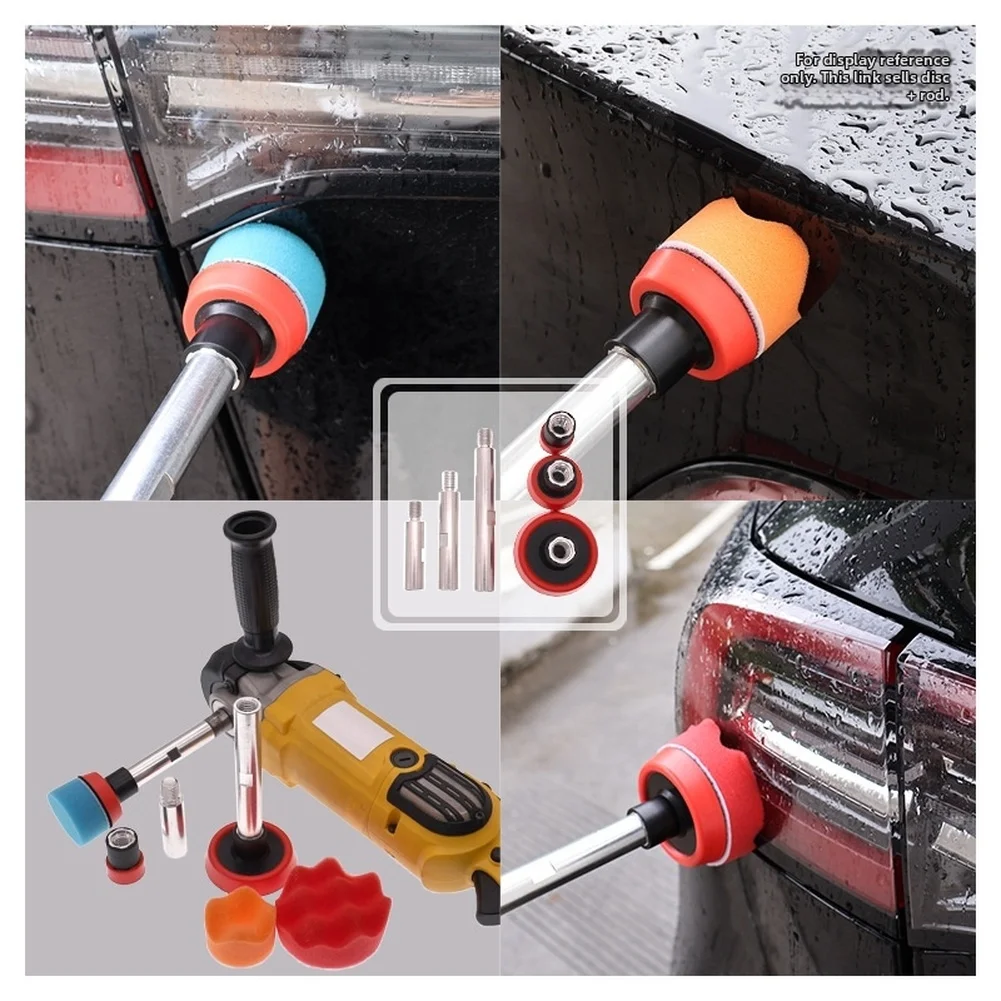 1.2/2/3inch Backing Pad Extension Connecting Rod Kit 14mm Thread Hook&Loop Polishing Backer Plate For Polisher Grinding Tools