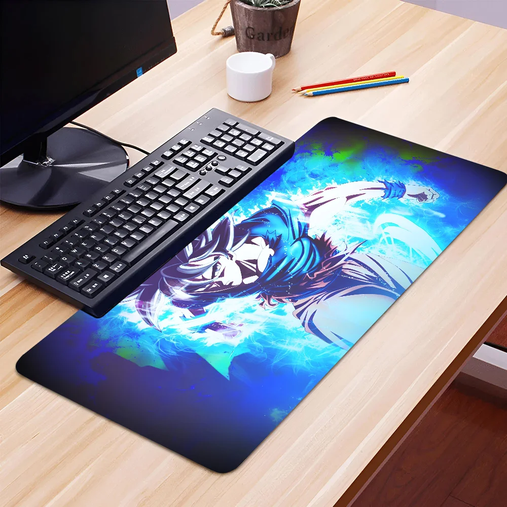 

1pc hot blood anime S-Silver Goku Non-slip Mouse Pad Suitable For Office Computers Laptops E-sports Game Desk Mats XXL Keyboard