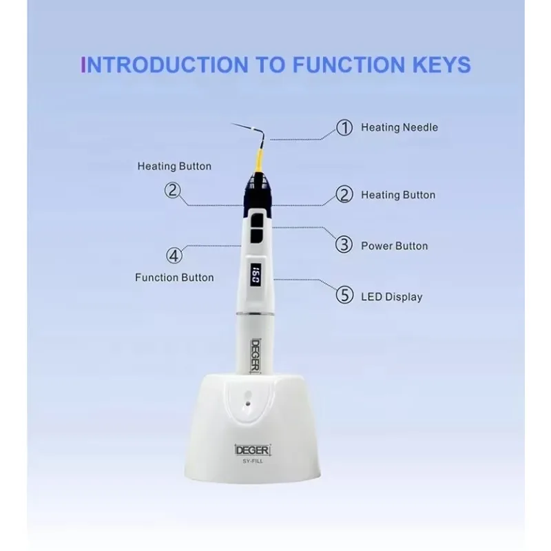 New 1 Set Dentist Gutta Percha Obturation Endo System Warm Obturation and Pen With 6 Needles for  Lab Use