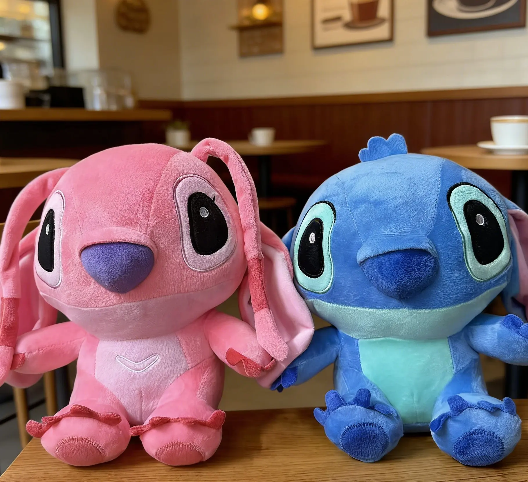 

New Cartoon Blue Pink Stitch Plush Dolls Anime Toys Lilo and Stitch Stich Plush Stuffed Toys Christmas Gifts for Kids