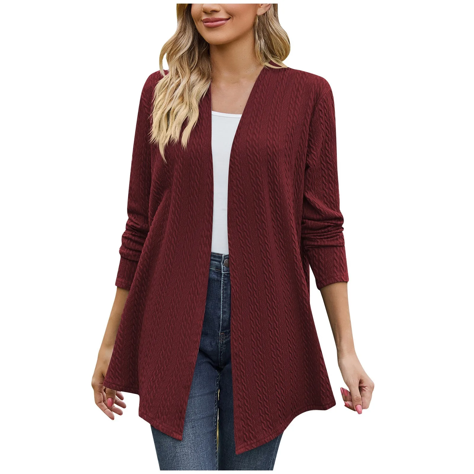 

Women'S Fashion Solid Color Long Sleeve Loose Cardigan Jacket Elegant Womens Jackets Chamarra De Piel Mujer ﻿가을자켓 Chaqueta Mujer