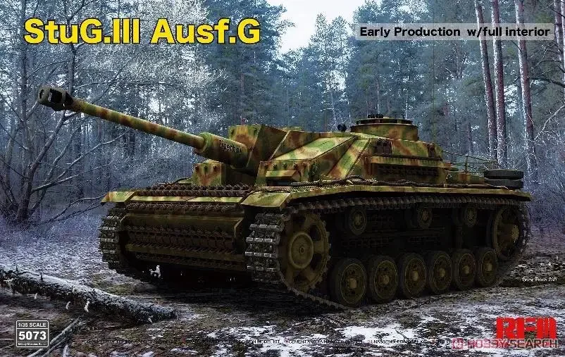 RYEFIELD รุ่น RM5073 1/35 scale StuG III Ausf.G Early Production w/Full ภายใน & ใช้งานได้ Track Links