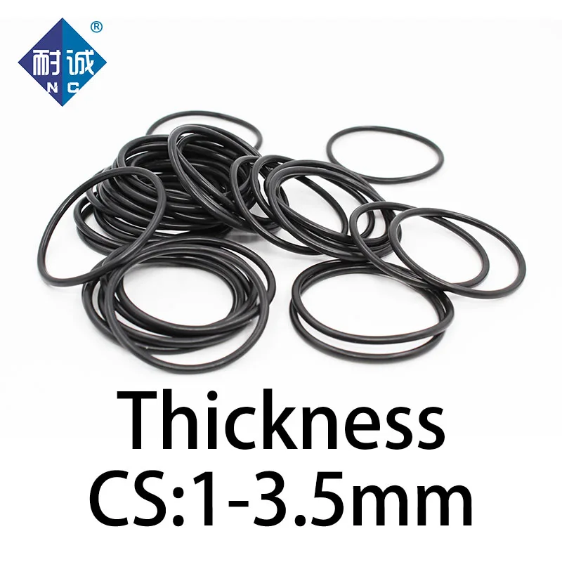 O-Ring Thickness 1/3.5mm CS NBR Nitrile Sealing Temperature Resistant Gasket Rubber Ring Complete in Specifications