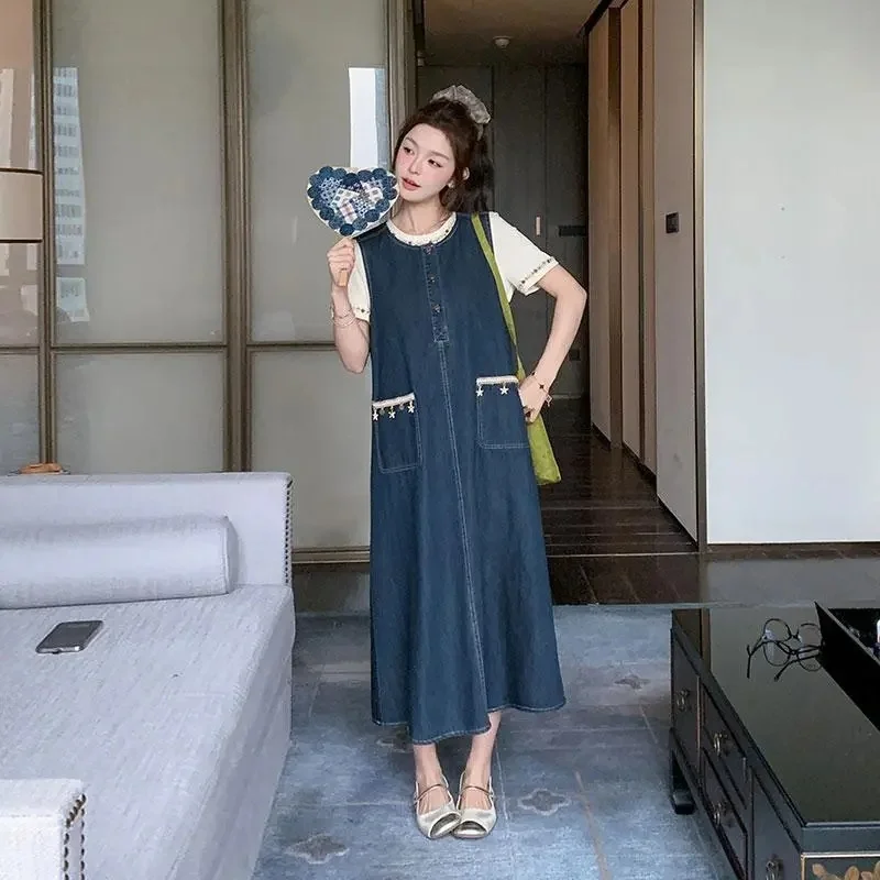 الرجعية المرقعة سترة جينز Dr مجموعة جديدة 2025 المرأة الربيع الصيف فريد جميل Svel Dr Faionable الزي #2