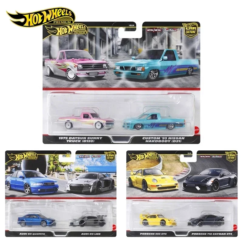 Original Hot Wheels Premium Car Culture Diecast 1/64 Toys for Boys Datsun Sunny Truck Nissan Audi Porsche Nissan Birthday Gift