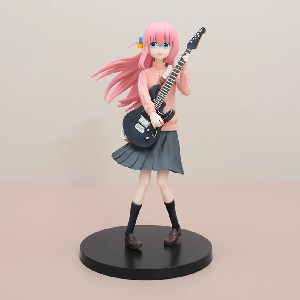 18CM Anime Bocchi the Rock! Gotou Hitori Figure Guitar Performance Scene Model Toy Gift Collection Ornament Action Figure PVC