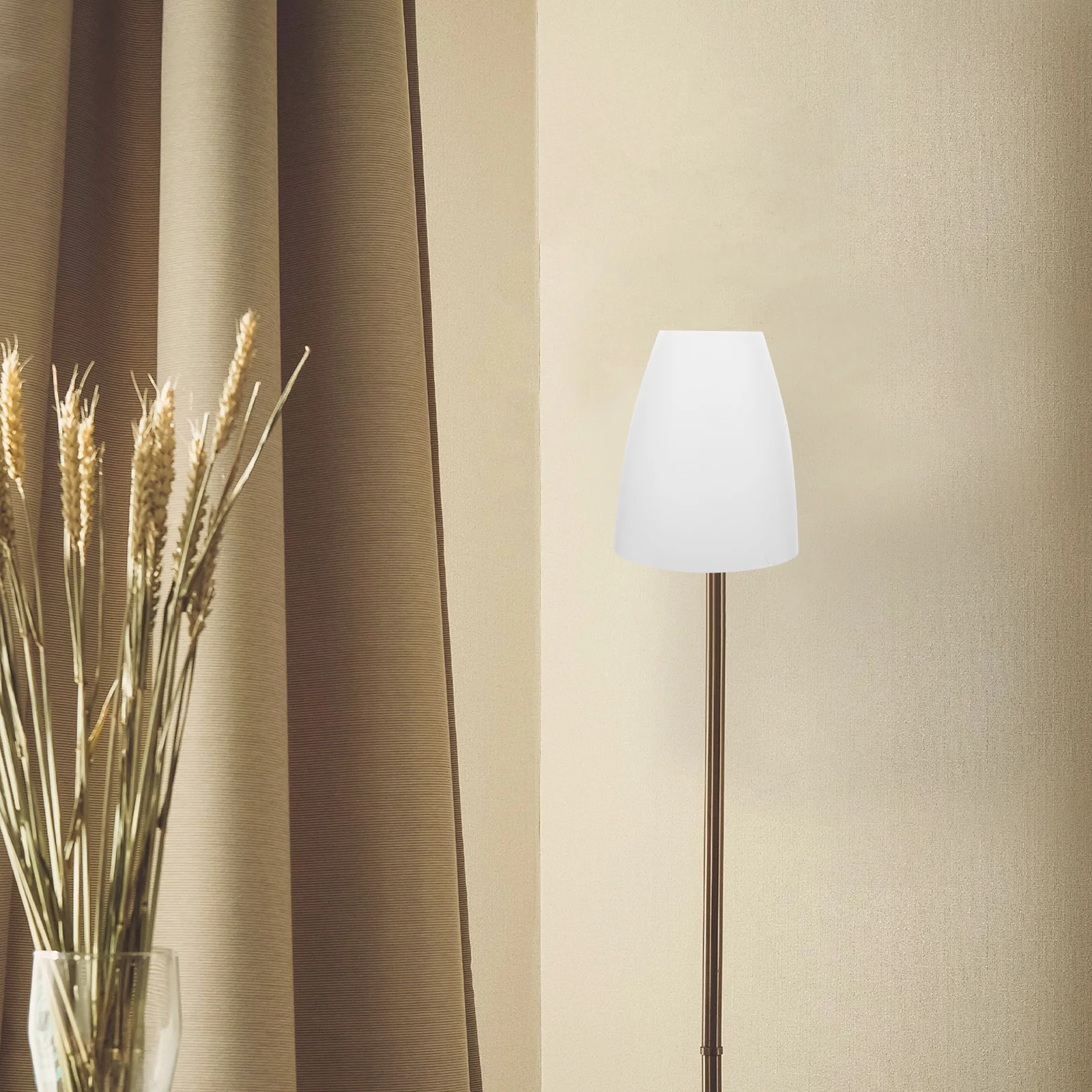 

2Pcs Plastic Lampshade Light Cover Rectangle White Small Table Lamp Shades Replacement 40mm Hole Size Home Decor