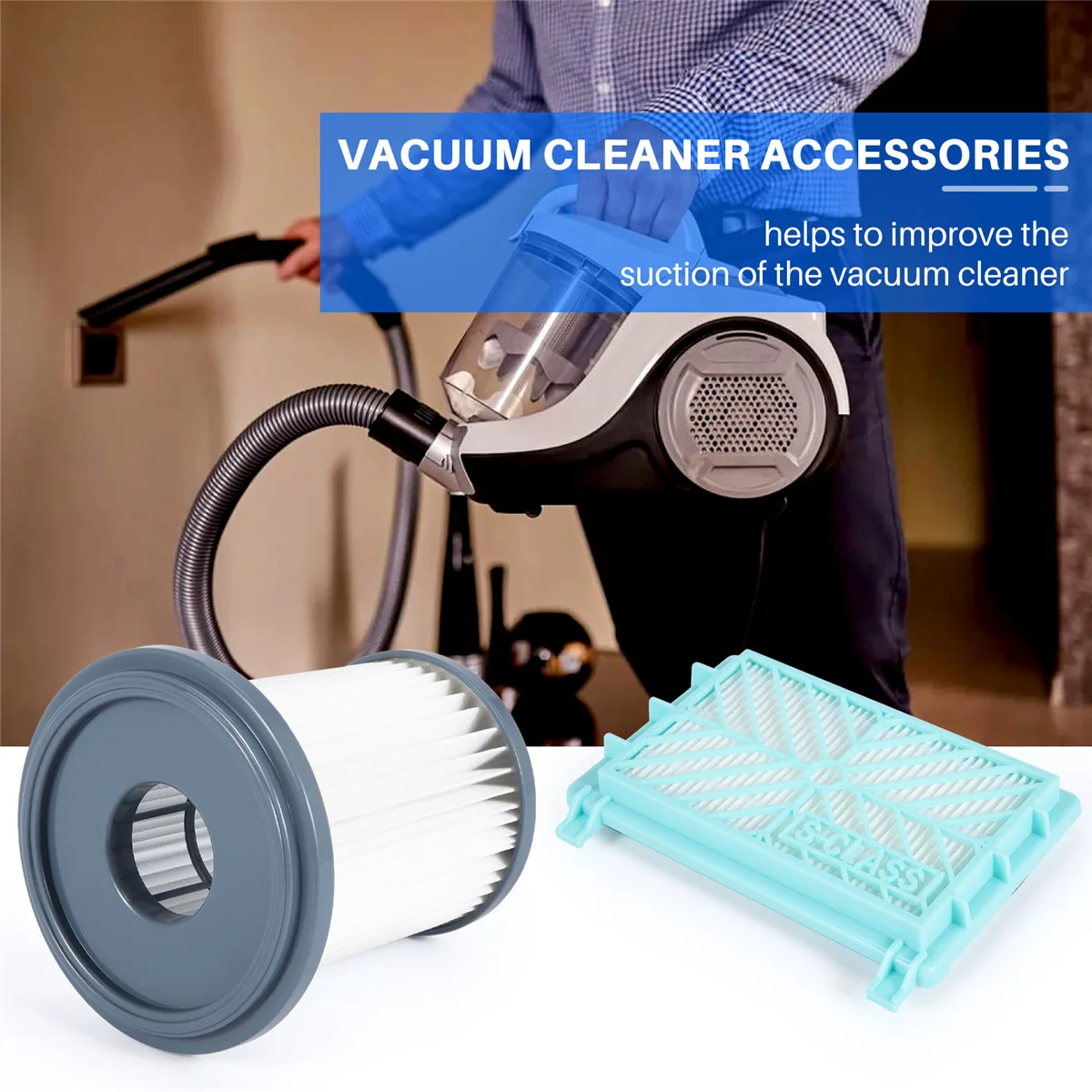 2pcs คุณภาพสูงเปลี่ยน HEPA ทําความสะอาดสําหรับ Philips FC8740 FC8732 FC8734 FC8736 FC8738 FC8748 เครื่องดูดฝุ่นตัวกรอง