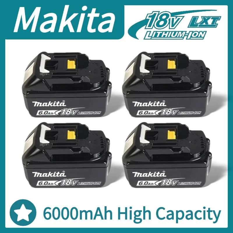 

High-Capacity 6.0Ah Lithium-Ion Makita 18V Battery, Genuine Replacement Batterie Makita 18V for LXT Tools, Long Runtime.