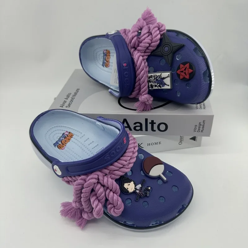 Anime Naruto Uzumaki Naruto Uchiha Sasuke Creative Fashionable Cartoon Pattern Comfortable Non-slip Wear-resistant Beach Sandals