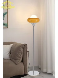 Nordic Design Medieval Bauhaus Retro Floor Lamp LED 27 Glass Iron Art Decorative Stand Lights Bedroom Bedside Study Living Room
