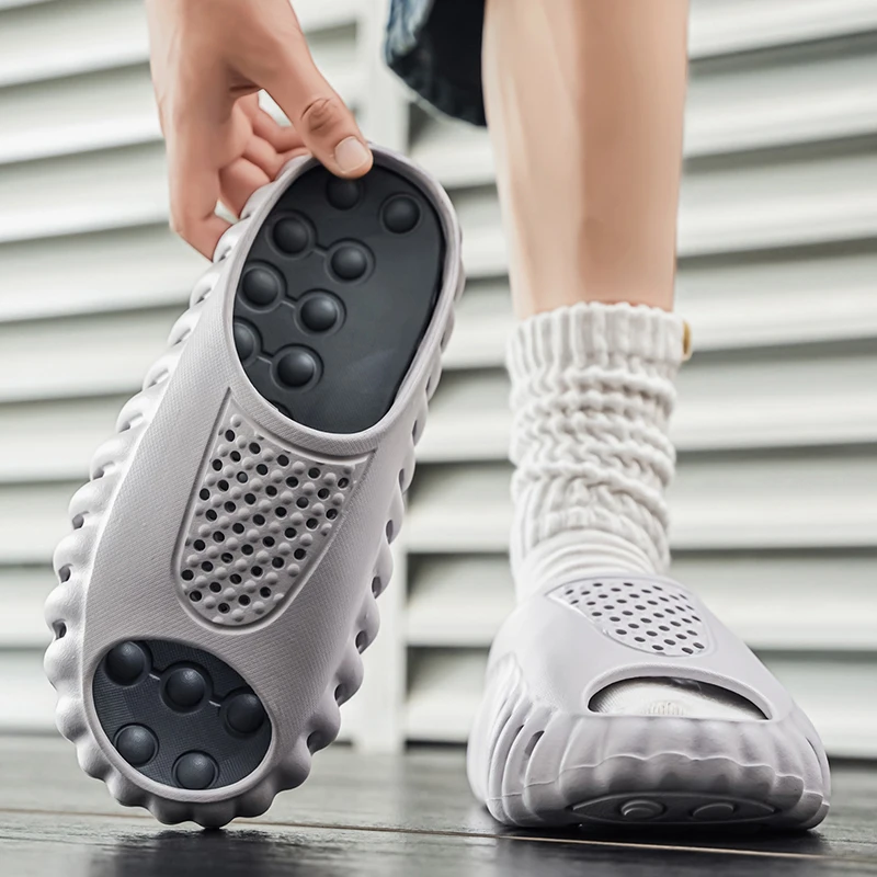 Sandalias Deportivas para Hombre, Estilo Verano, para el Hogar, Suela Gruesa Antideslizante de Eva, Antiolor, para Uso en Exteriores
