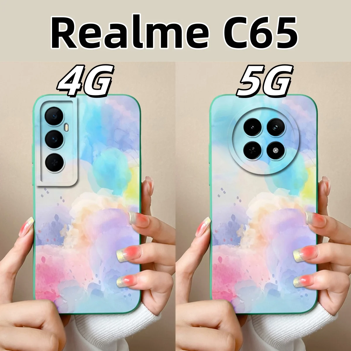 For Realme C65 Phone Case Coconut Tree Soft Liquid Silicone Bumper For Oppo Realme C 65 4G 5G Full Protection Back Cover Funda