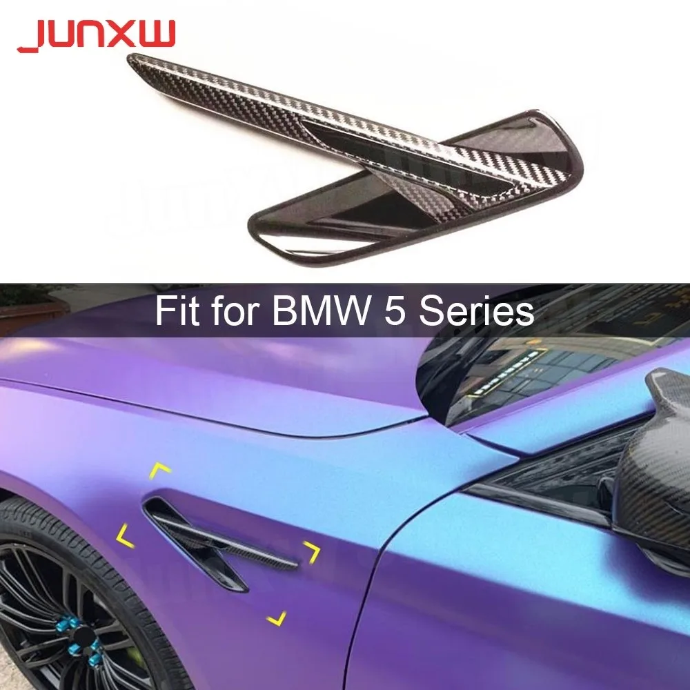 

for BMW 5 Series G30 G38 F90 M5 2018+ Carbon Fiber Car Front Fender Side Air Vent Cover Trim Automotive Exterior Parts Body Kits