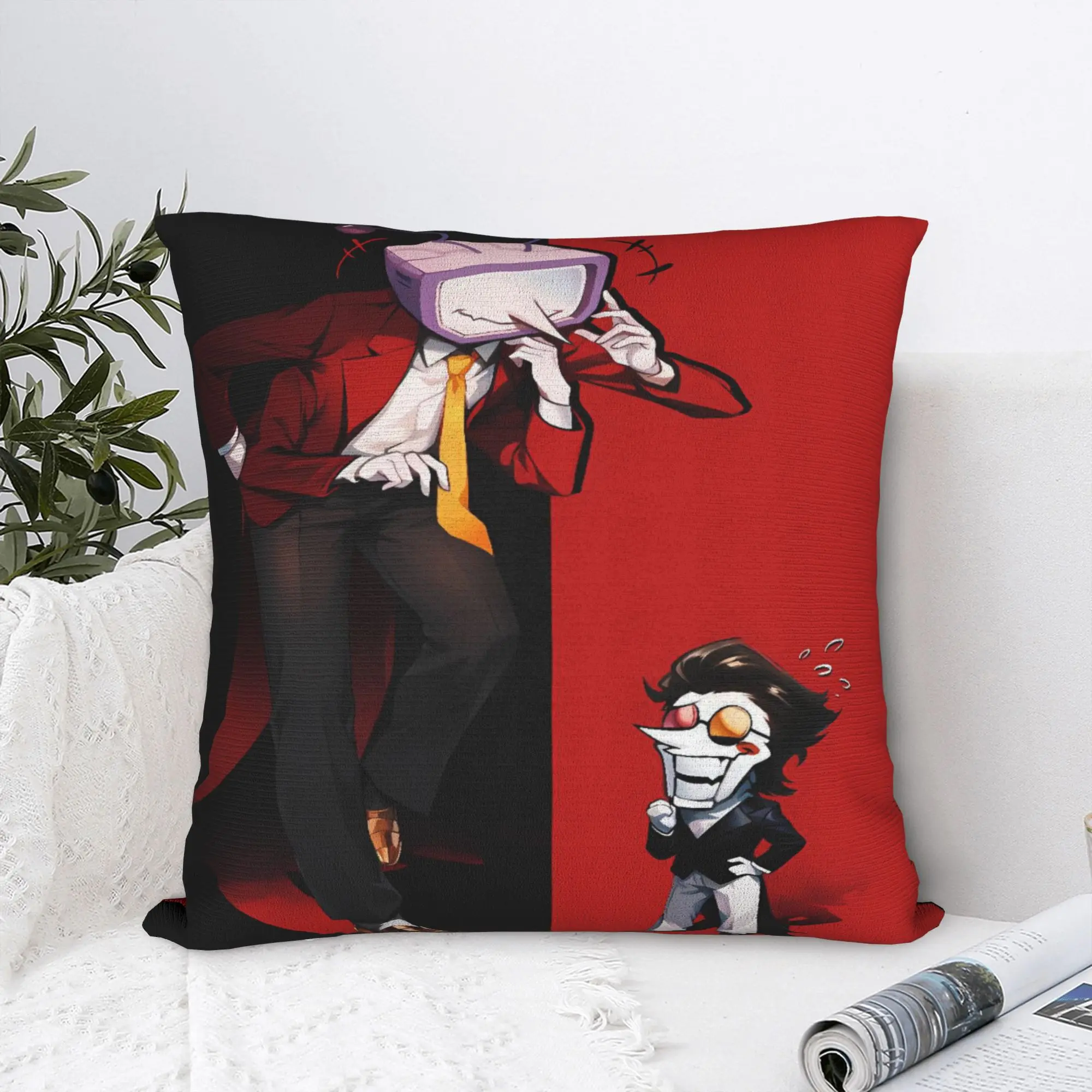 Game Deltarune Spamton Tenna Pillow Case  Novelty Pillow Cover Graphic Pillowcases For Living Room Sofa
