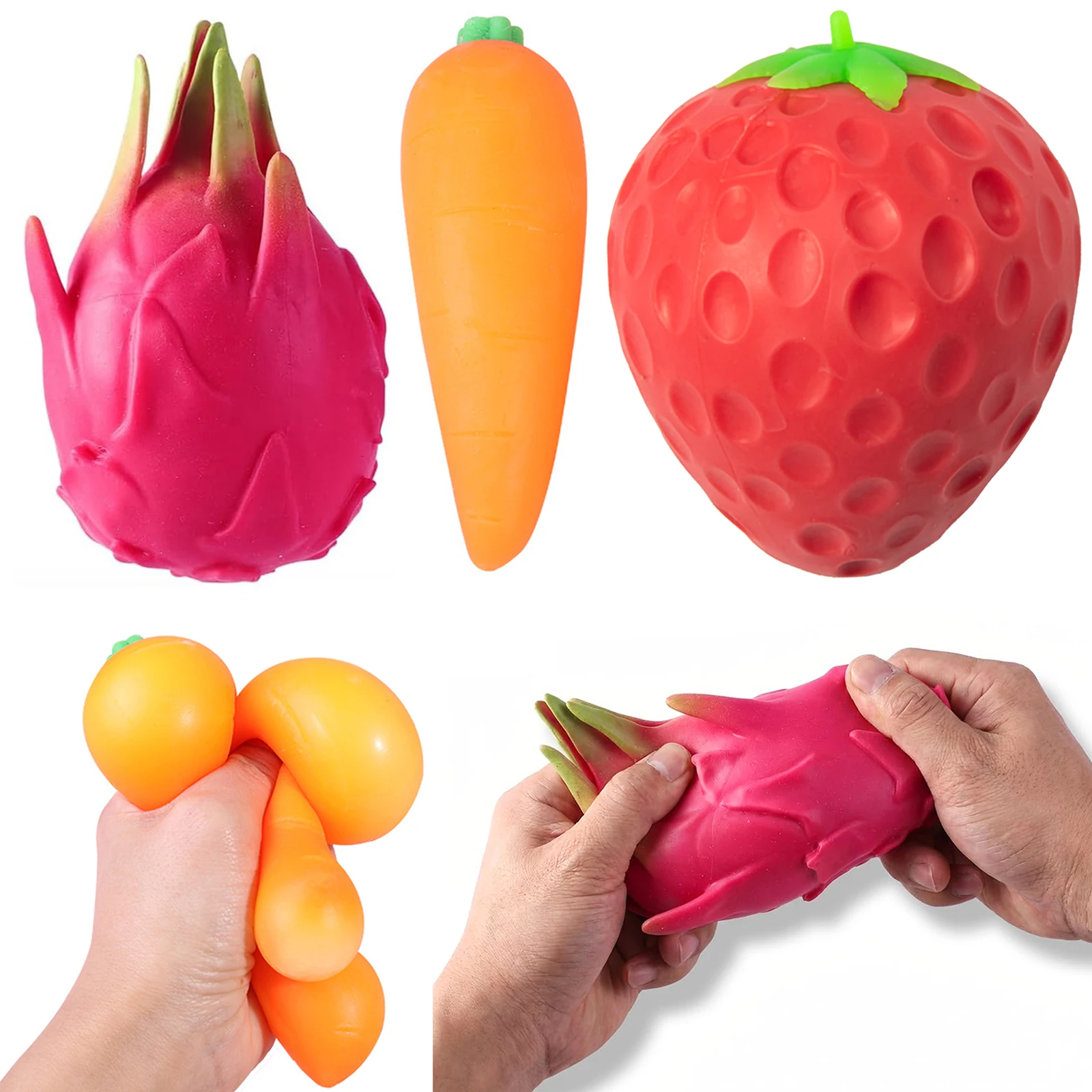 Slow Rising Stress Ball Stress Relieve Slow Rebound Soft Pinch Fidget Decompression Squeeze Toy for Adults Friends Gifts