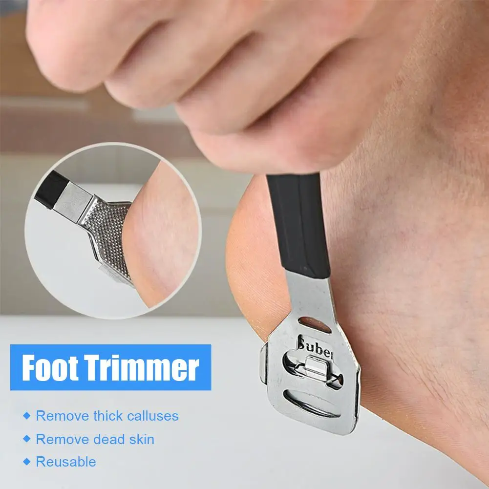 Foot Callus Shaver Heel Hard Skin Remover Pedicure File Callus Shaver for Feet Stainless Steel Handle Foot Care Tools